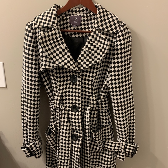 black and white square jacket